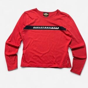 Harley-Davidson Red Crewneck Tee with Black Label